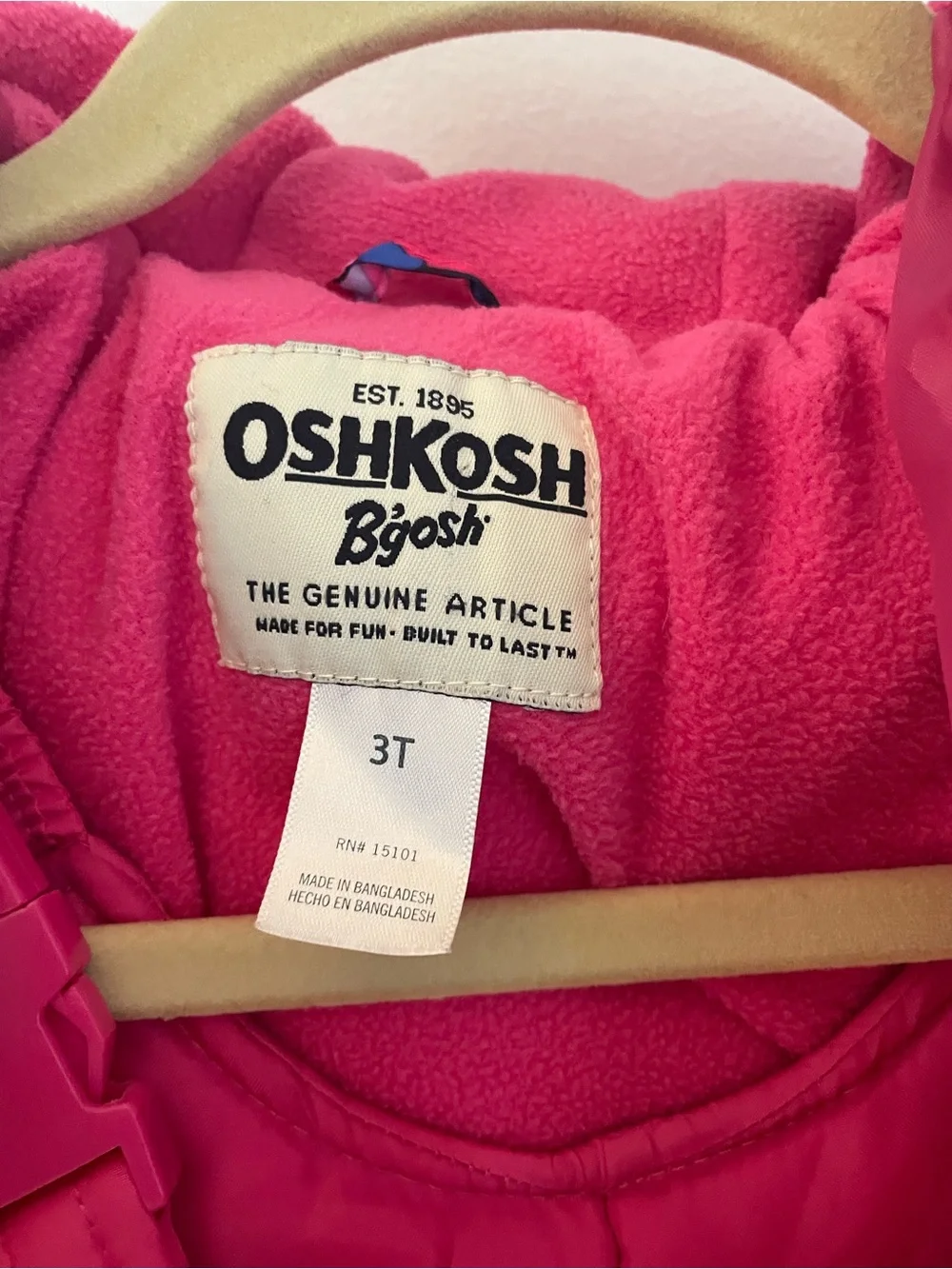 OshKosh B'Gosh toddler snowsuit 3T Jacket & Snow Pants Pink 2 piece set